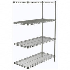 Metro - 2,000 Lb Capacity 4 Shelf Wire Shelving - Add-On Unit - Exact Tool & Supply