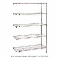 Metro - 2,000 Lb Capacity 5 Shelf Wire Shelving - Add-On Unit - Exact Tool & Supply