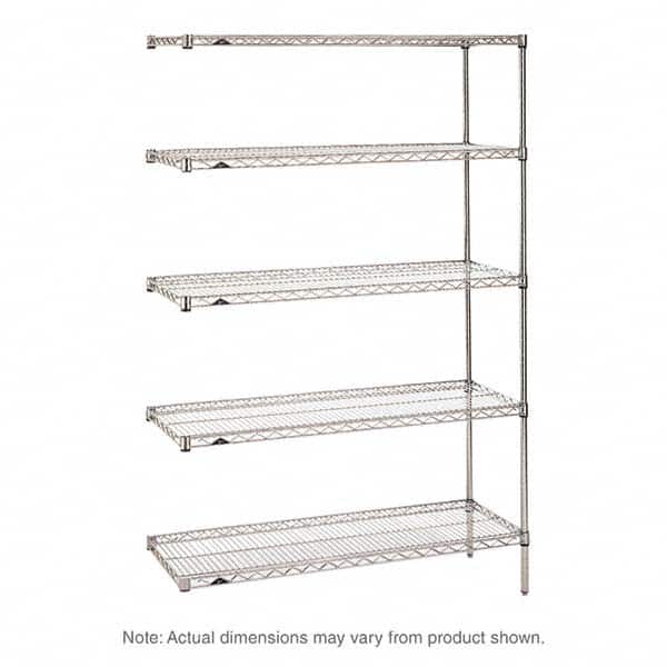 Metro - 2,000 Lb Capacity 5 Shelf Wire Shelving - Add-On Unit - Exact Tool & Supply