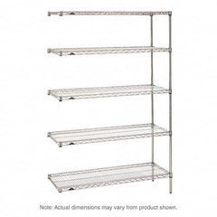 Metro - 2,000 Lb Capacity 5 Shelf Wire Shelving - Add-On Unit - Exact Tool & Supply