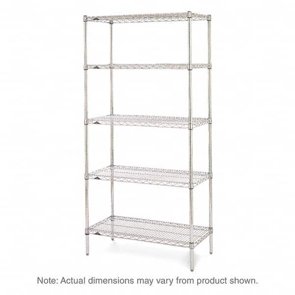 Metro - 2,000 Lb Capacity 5 Shelf Wire Shelving - Starter Unit - Exact Tool & Supply