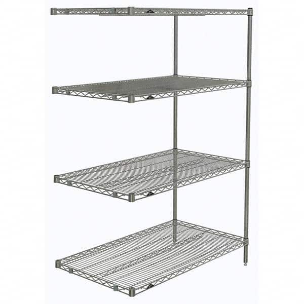 Metro - 2,000 Lb Capacity 4 Shelf Wire Shelving - Add-On Unit - Exact Tool & Supply