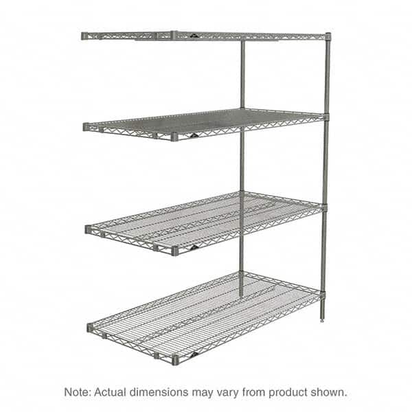 Metro - 2,000 Lb Capacity 4 Shelf Wire Shelving - Add-On Unit - Exact Tool & Supply
