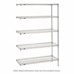 Metro - 2,000 Lb Capacity 5 Shelf Wire Shelving - Add-On Unit - Exact Tool & Supply