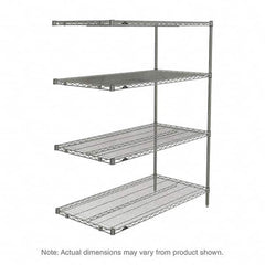 Metro - 2,000 Lb Capacity 4 Shelf Wire Shelving - Add-On Unit - Exact Tool & Supply