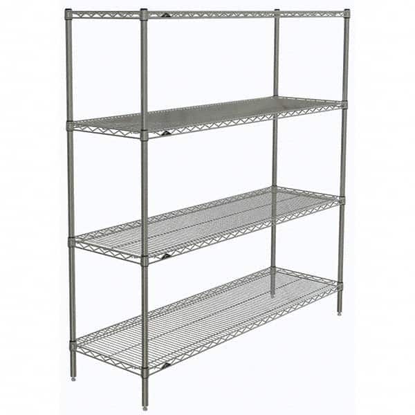 Metro - 2,000 Lb Capacity 4 Shelf Wire Shelving - Starter Unit - Exact Tool & Supply