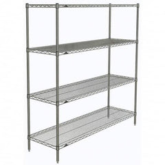 Metro - 2,000 Lb Capacity 4 Shelf Wire Shelving - Starter Unit - Exact Tool & Supply