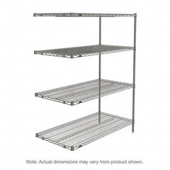 Metro - 2,000 Lb Capacity 4 Shelf Wire Shelving - Add-On Unit - Exact Tool & Supply