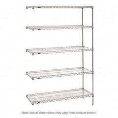 Metro - 2,000 Lb Capacity 5 Shelf Wire Shelving - Add-On Unit - Exact Tool & Supply
