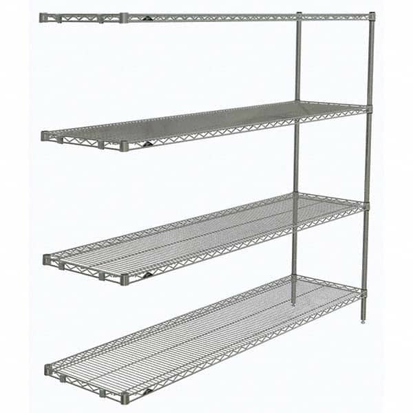 Metro - 2,000 Lb Capacity 4 Shelf Wire Shelving - Add-On Unit - Exact Tool & Supply