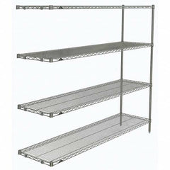 Metro - 2,000 Lb Capacity 4 Shelf Wire Shelving - Add-On Unit - Exact Tool & Supply