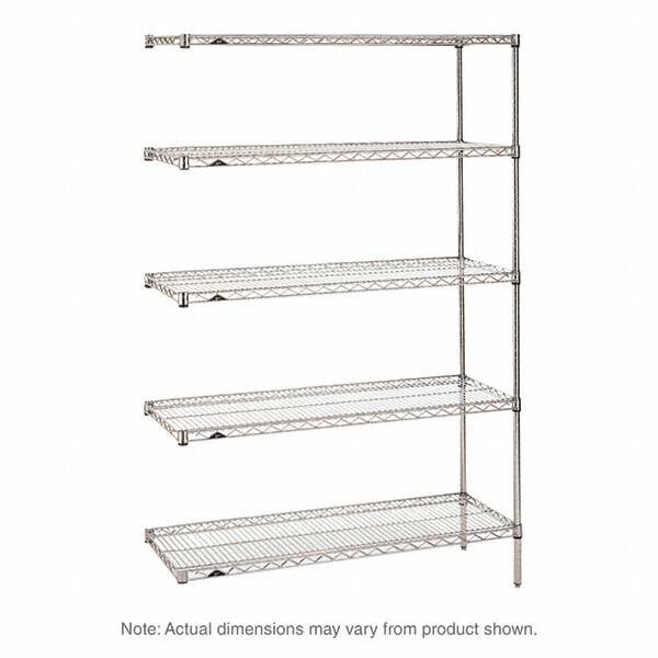 Metro - 2,000 Lb Capacity 5 Shelf Wire Shelving - Add-On Unit - Exact Tool & Supply