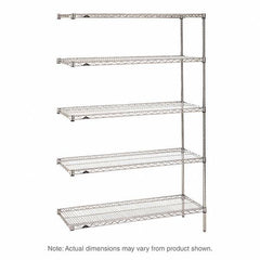 Metro - 2,000 Lb Capacity 5 Shelf Wire Shelving - Add-On Unit - Exact Tool & Supply