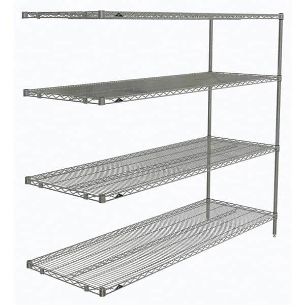 Metro - 2,000 Lb Capacity 4 Shelf Wire Shelving - Add-On Unit - Exact Tool & Supply