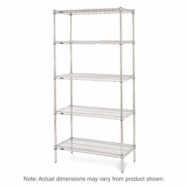 Metro - 2,000 Lb Capacity 5 Shelf Wire Shelving - Starter Unit - Exact Tool & Supply