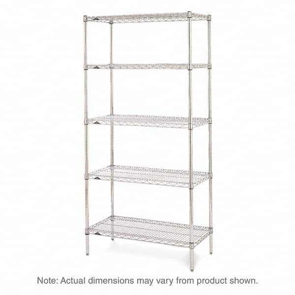 Metro - 2,000 Lb Capacity 5 Shelf Wire Shelving - Starter Unit - Exact Tool & Supply