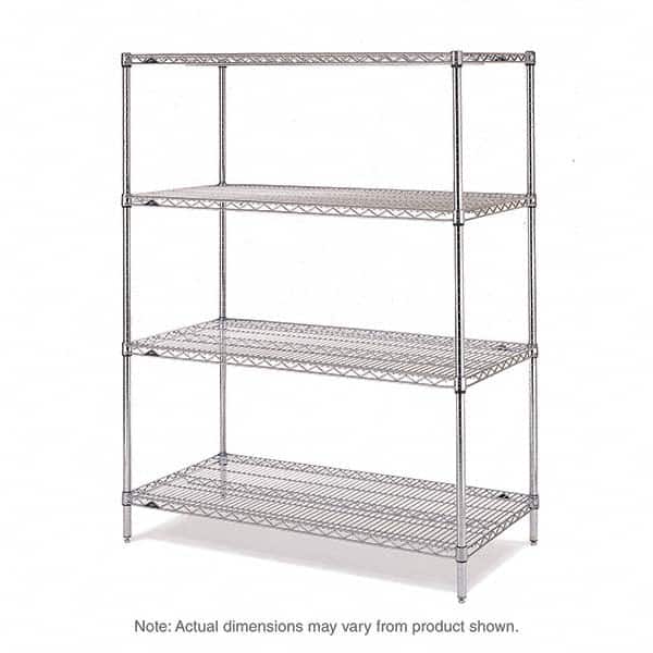 Metro - 2,000 Lb Capacity 4 Shelf Wire Shelving - Add-On Unit - Exact Tool & Supply