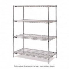 Metro - 2,000 Lb Capacity 4 Shelf Wire Shelving - Add-On Unit - Exact Tool & Supply