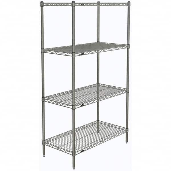 Metro - 2,000 Lb Capacity 4 Shelf Wire Shelving - Starter Unit - Exact Tool & Supply