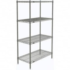 Metro - 2,000 Lb Capacity 4 Shelf Wire Shelving - Starter Unit - Exact Tool & Supply