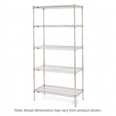 Metro - 2,000 Lb Capacity 5 Shelf Wire Shelving - Starter Unit - Exact Tool & Supply