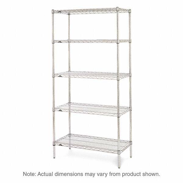 Metro - 2,000 Lb Capacity 5 Shelf Wire Shelving - Starter Unit - Exact Tool & Supply