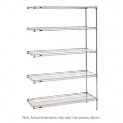 Metro - 2,000 Lb Capacity 5 Shelf Wire Shelving - Add-On Unit - Exact Tool & Supply