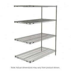 Metro - 2,000 Lb Capacity 4 Shelf Wire Shelving - Add-On Unit - Exact Tool & Supply