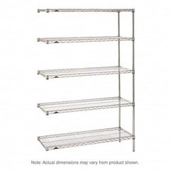Metro - 2,000 Lb Capacity 5 Shelf Wire Shelving - Add-On Unit - Exact Tool & Supply