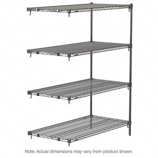Metro - 2,000 Lb Capacity 4 Shelf Wire Shelving - Add-On Unit - Exact Tool & Supply