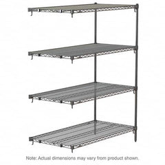 Metro - 2,000 Lb Capacity 4 Shelf Wire Shelving - Add-On Unit - Exact Tool & Supply