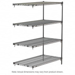 Metro - 2,000 Lb Capacity 4 Shelf Wire Shelving - Add-On Unit - Exact Tool & Supply