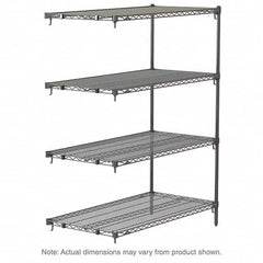 Metro - 2,000 Lb Capacity 4 Shelf Wire Shelving - Add-On Unit - Exact Tool & Supply