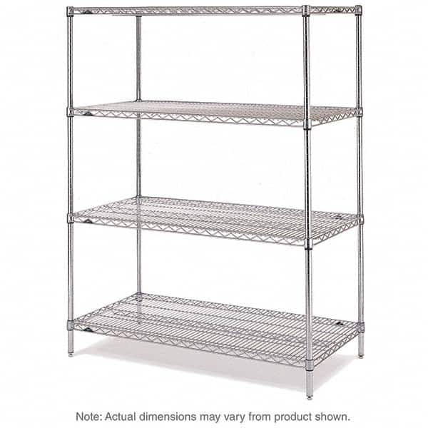 Metro - 2,000 Lb Capacity 4 Shelf Wire Shelving - Starter Unit - Exact Tool & Supply