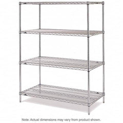 Metro - 2,000 Lb Capacity 4 Shelf Wire Shelving - Starter Unit - Exact Tool & Supply