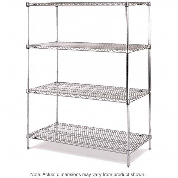 Metro - 2,000 Lb Capacity 4 Shelf Wire Shelving - Starter Unit - Exact Tool & Supply