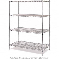 Metro - 2,000 Lb Capacity 4 Shelf Wire Shelving - Starter Unit - Exact Tool & Supply