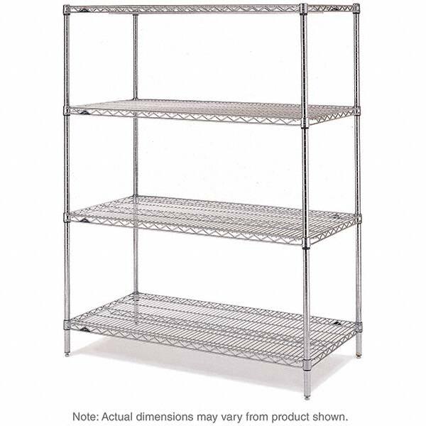 Metro - 2,000 Lb Capacity 4 Shelf Wire Shelving - Starter Unit - Exact Tool & Supply
