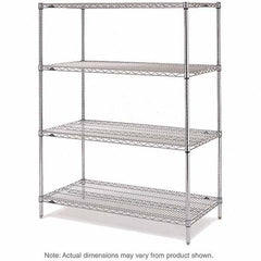Metro - 2,000 Lb Capacity 4 Shelf Wire Shelving - Starter Unit - Exact Tool & Supply
