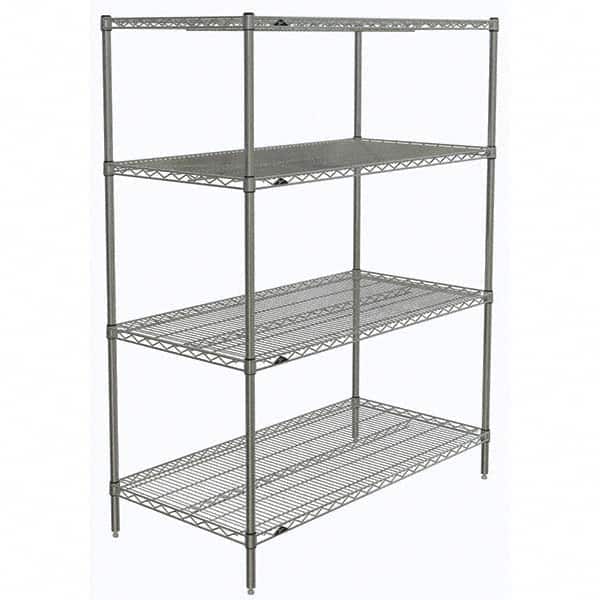 Metro - 2,000 Lb Capacity 4 Shelf Wire Shelving - Starter Unit - Exact Tool & Supply