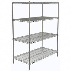 Metro - 2,000 Lb Capacity 4 Shelf Wire Shelving - Starter Unit - Exact Tool & Supply