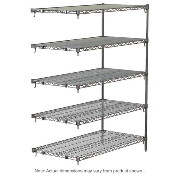 Metro - 2,000 Lb Capacity 5 Shelf Wire Shelving - Add-On Unit - Exact Tool & Supply