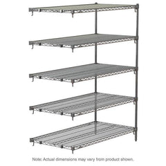Metro - 2,000 Lb Capacity 5 Shelf Wire Shelving - Add-On Unit - Exact Tool & Supply