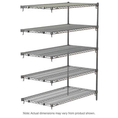 Metro - 2,000 Lb Capacity 5 Shelf Wire Shelving - Add-On Unit - Exact Tool & Supply