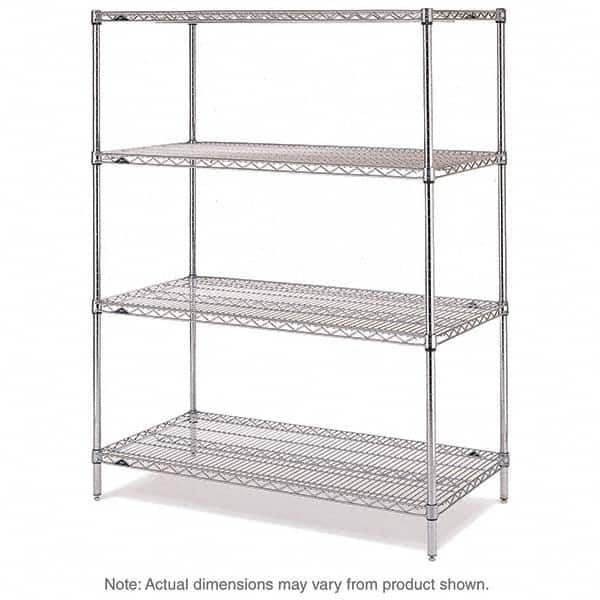 Metro - 2,000 Lb Capacity 4 Shelf Wire Shelving - Starter Unit - Exact Tool & Supply