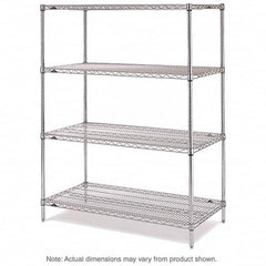 Metro - 2,000 Lb Capacity 4 Shelf Wire Shelving - Starter Unit - Exact Tool & Supply