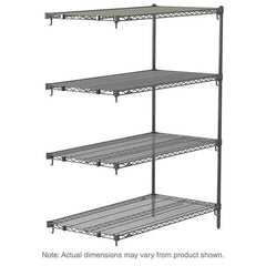 Metro - 2,000 Lb Capacity 4 Shelf Wire Shelving - Add-On Unit - Exact Tool & Supply