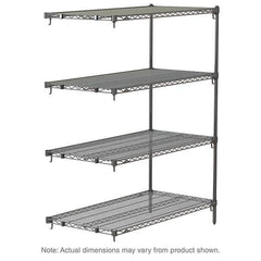 Metro - 2,000 Lb Capacity 4 Shelf Wire Shelving - Add-On Unit - Exact Tool & Supply