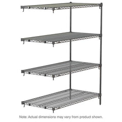 Metro - 2,000 Lb Capacity 4 Shelf Wire Shelving - Add-On Unit - Exact Tool & Supply