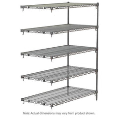 Metro - 2,000 Lb Capacity 5 Shelf Wire Shelving - Add-On Unit - Exact Tool & Supply